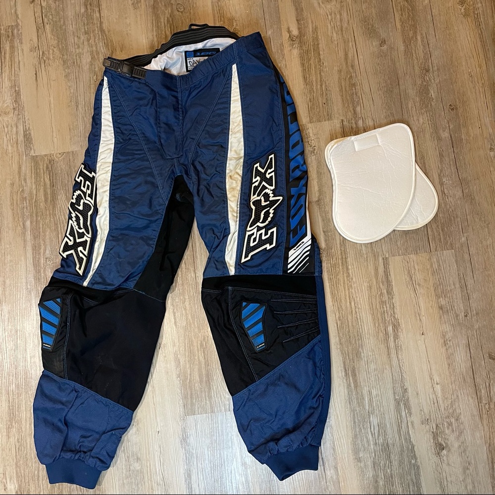 FOX 180 Motocross Racing Pants Blue 34